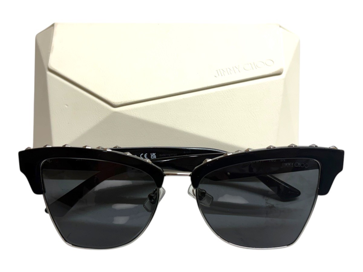 JIMMY CHOO BLACK STUDDED SEMI RIM SUNGLASSES JC5014 (CMP126482)