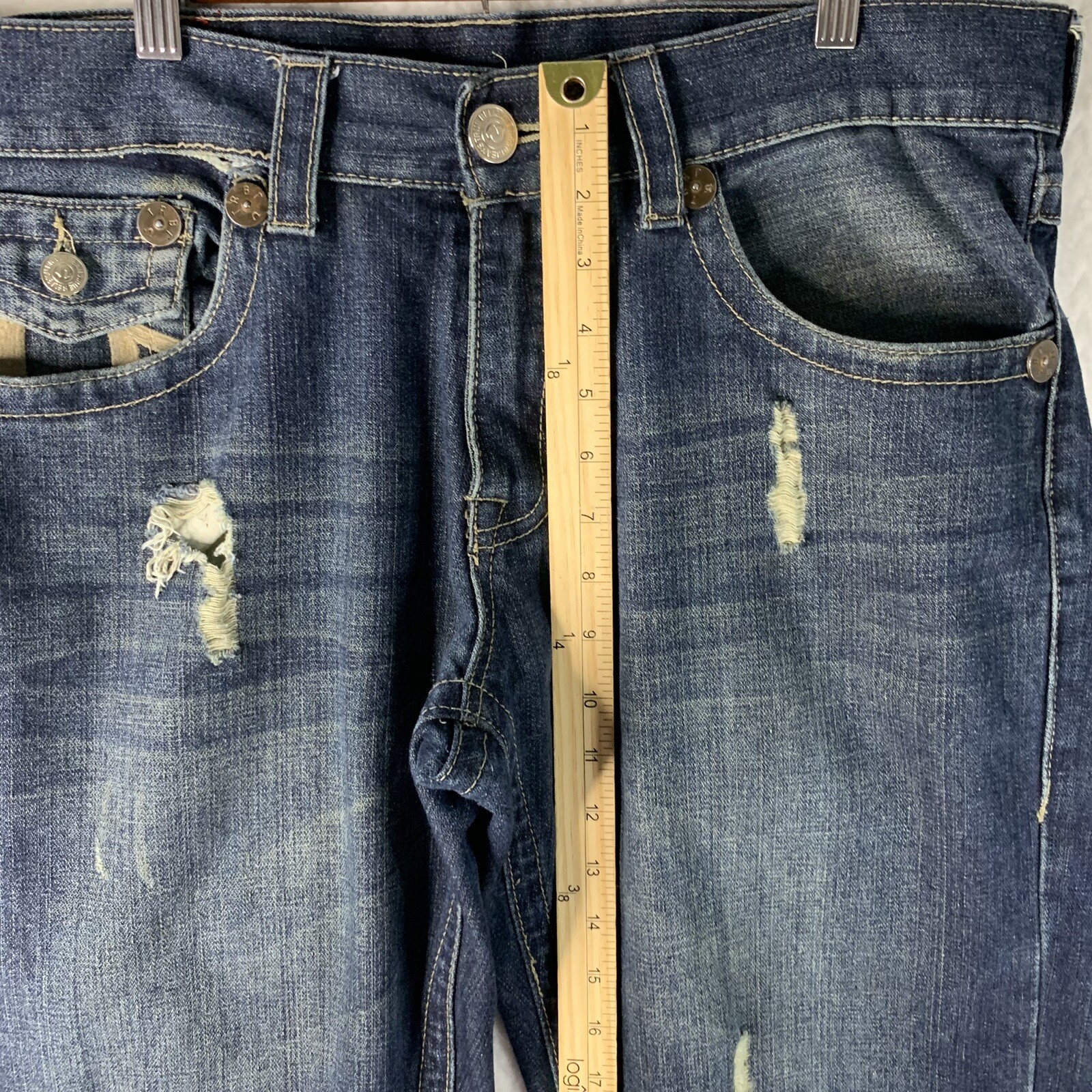 True Religion Jeans Mens Billy Straight Leg Size 36