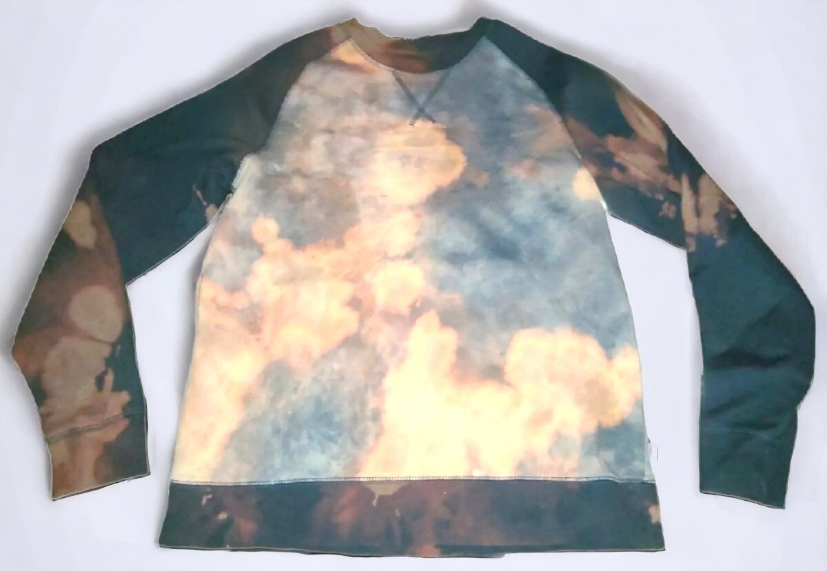 Retrofit Bleached Look Crew Neck Sweatshirt Size Small
