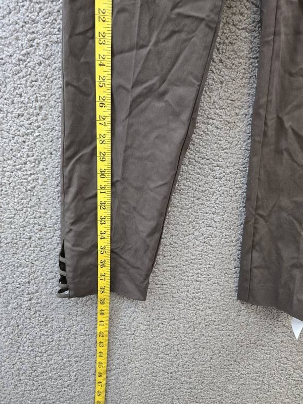 Counterparts Pull On Cutout Hem Pants Women’s Dark Gray Solid Elastic Waist M