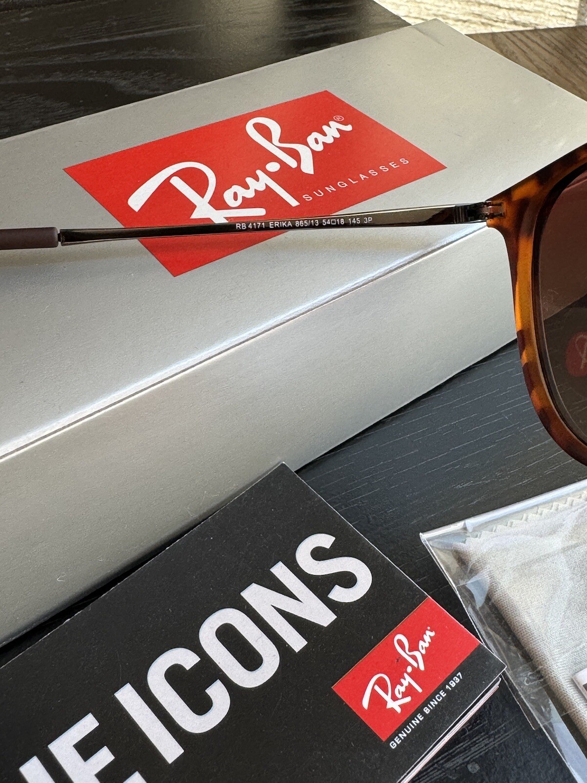 New Ray-Ban RB4171 Erika tortoise Matte 54mm Sunglasses