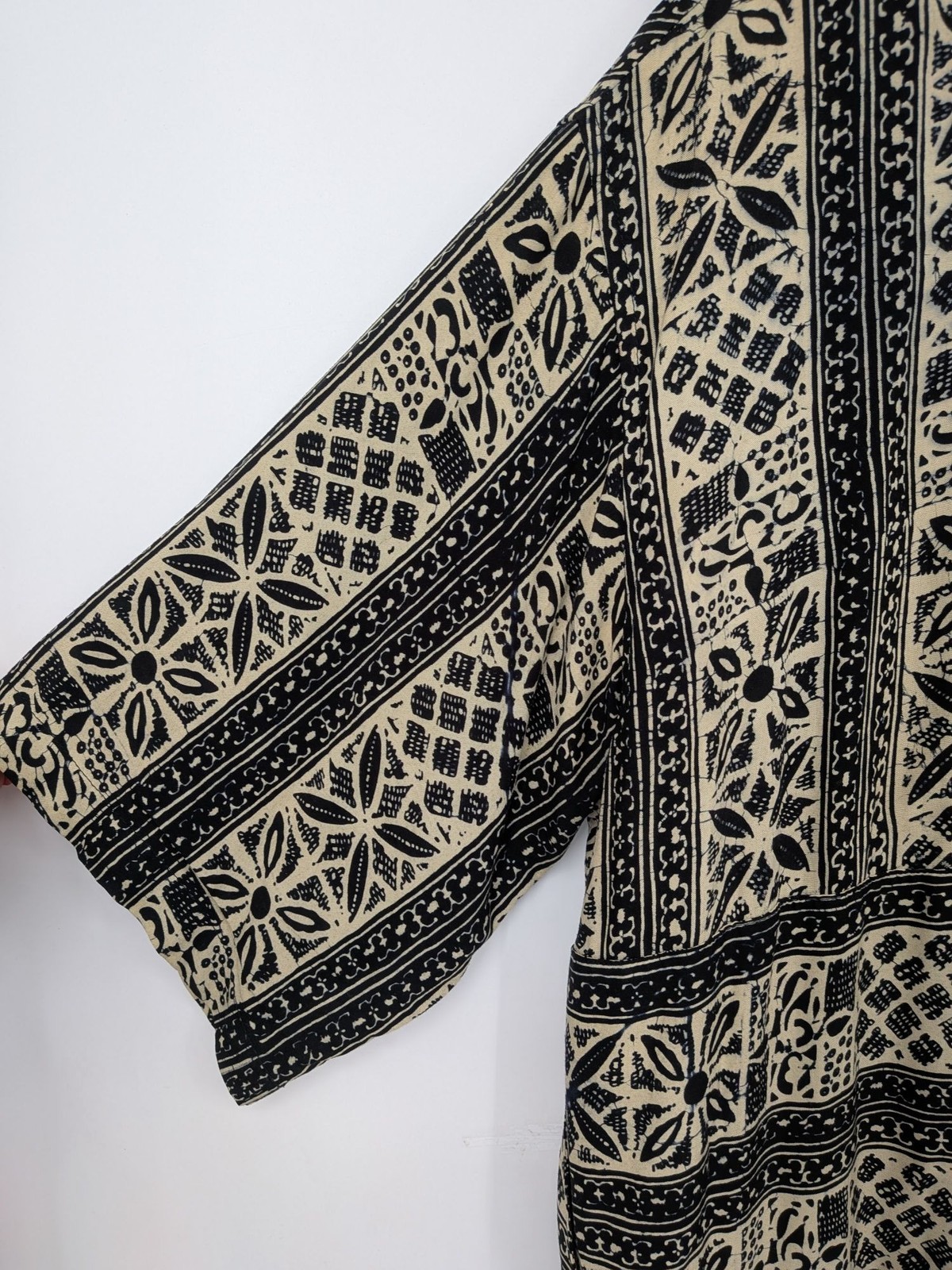 Vintage Handmade Batik Tunic Top Bohemian Hippie Resort 90s Oversized One Size