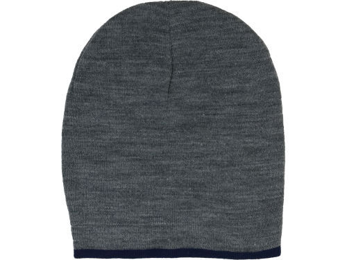 New Era Two Tone Gray & Navy Blue Slouch Edge Knit Winter Hat