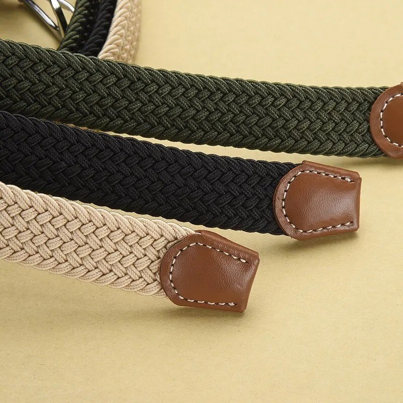 Enduring Stretch Waistband for Men Women Braided Elastic Woven Fabric Belt