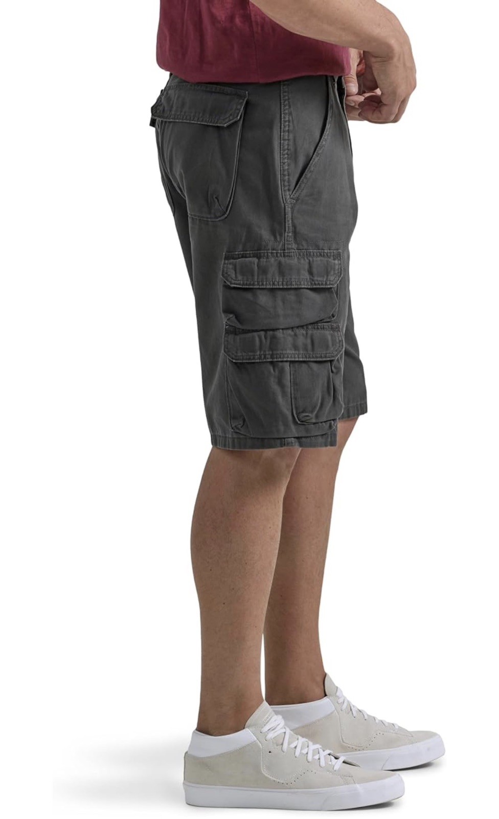 Wrangler Authentics Men’s Premium Twill Cargo Short Anthracite Twill 44 GRAY