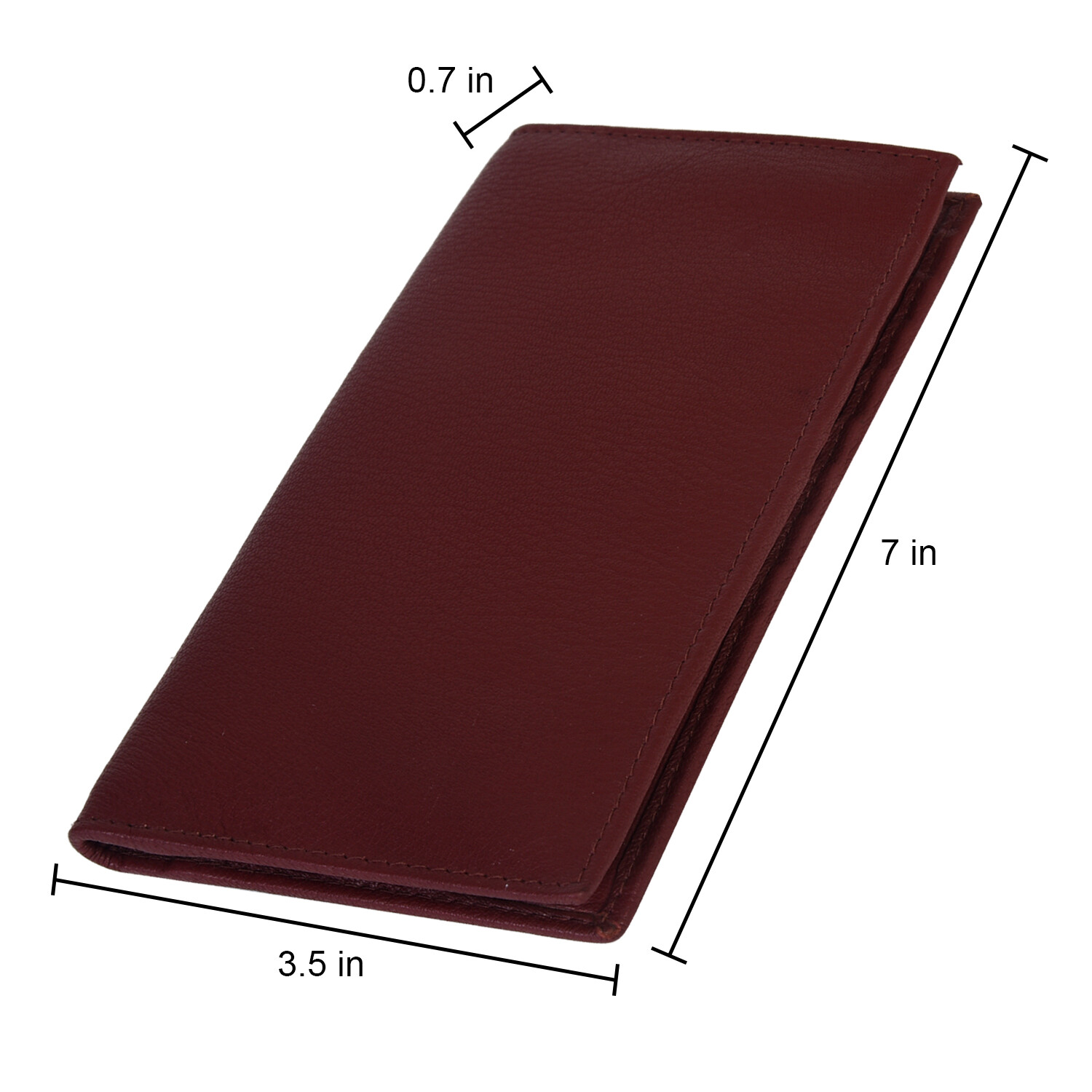 Leatherboss Genuine Leather Men Long Wallet Pockets ID Card Clutch Bifold Purse