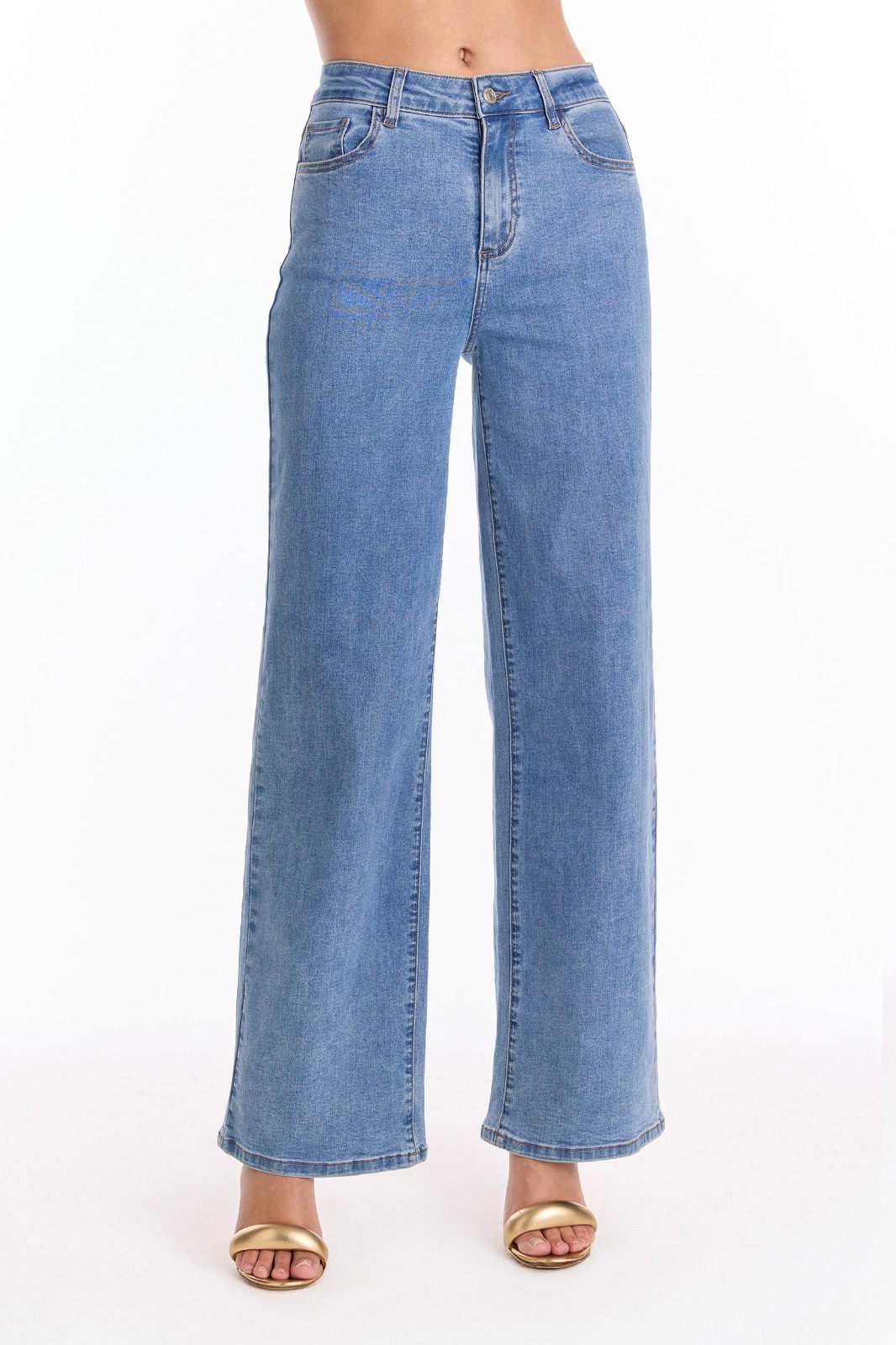 Dahlia High Rise Relaxed Jean Medium Blue THE NOLI SHOP