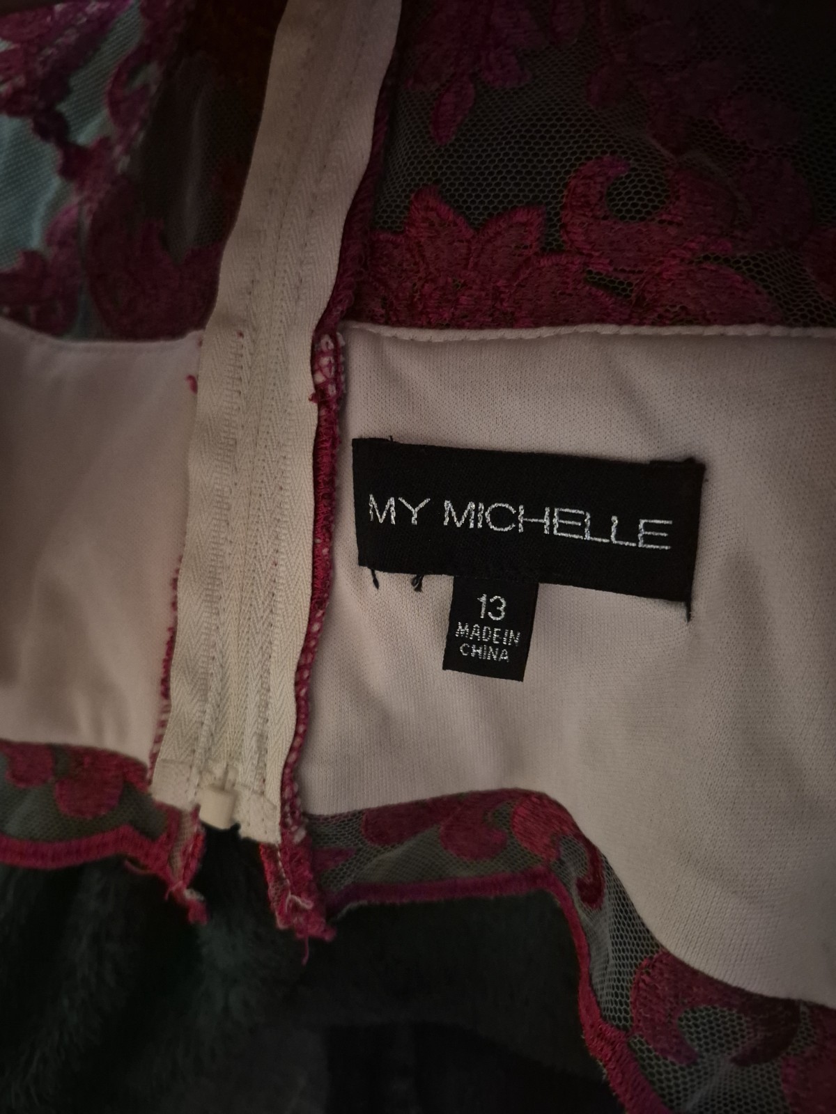 My Michelle Womens Size 7 Crop Tank Halter Top Lace Rockabilly Sweetheart Top