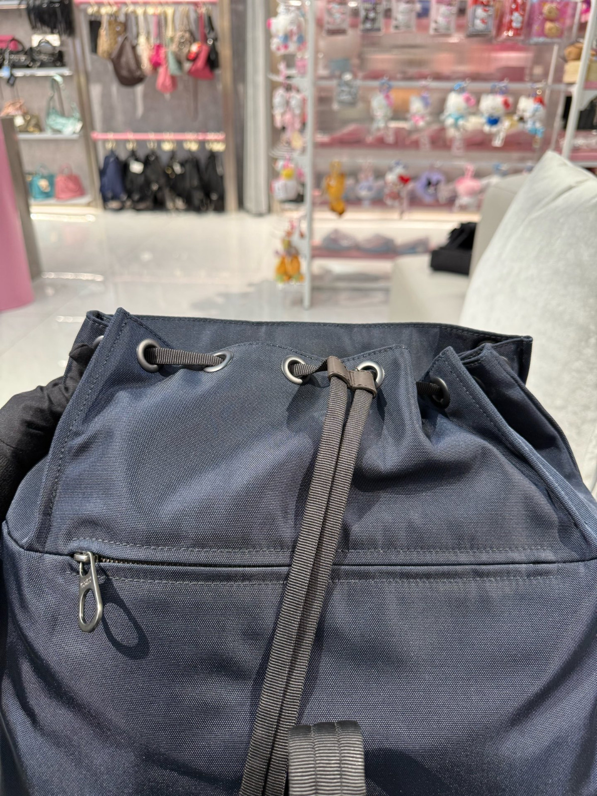 Authentic Bottega Veneta Intrecciato Leather and Nylon Backpack Intrecciato