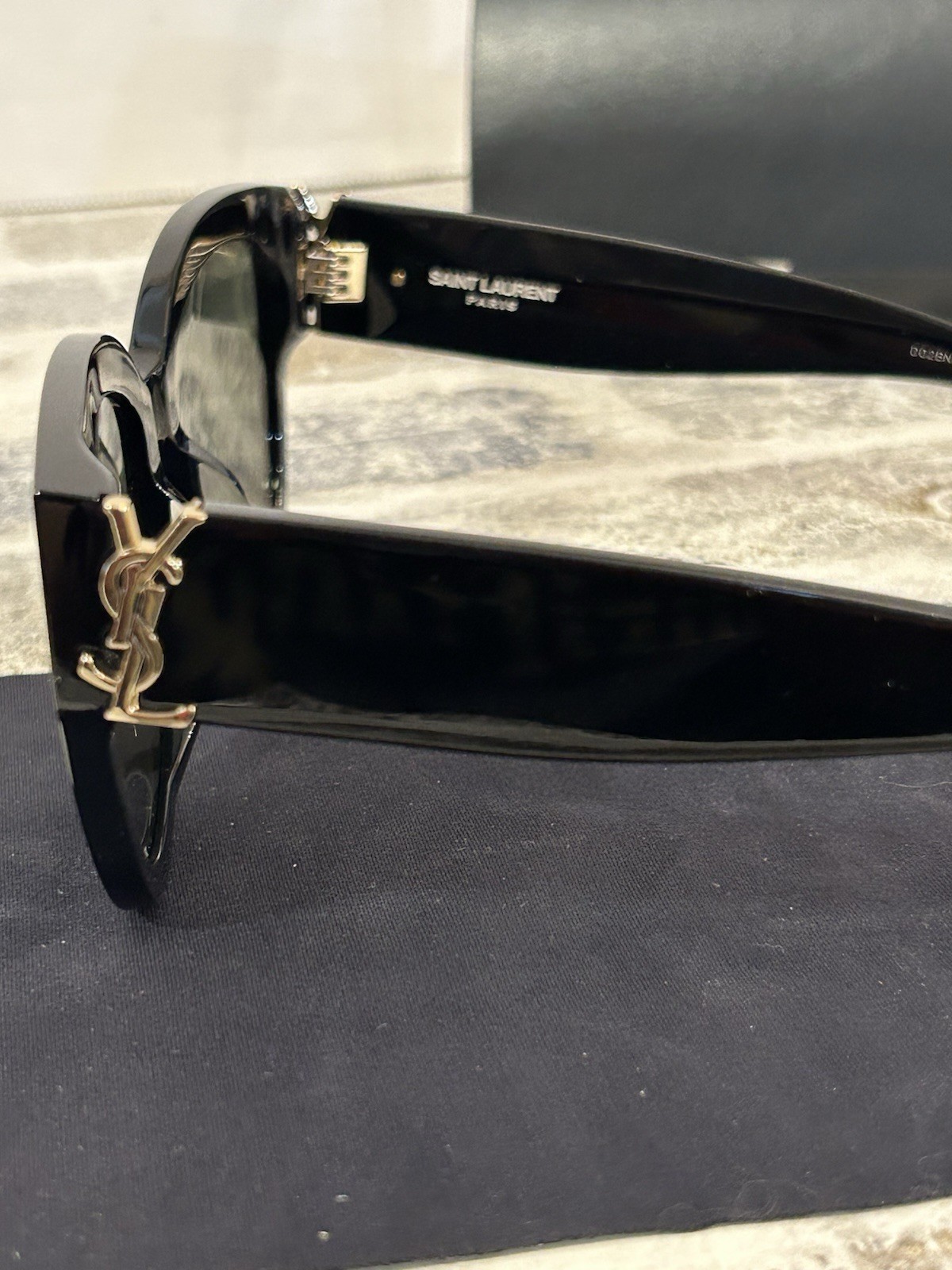 Saint Laurent Monogram SL M95/F Sunglasses 001-Black Gray Made In Italy — New