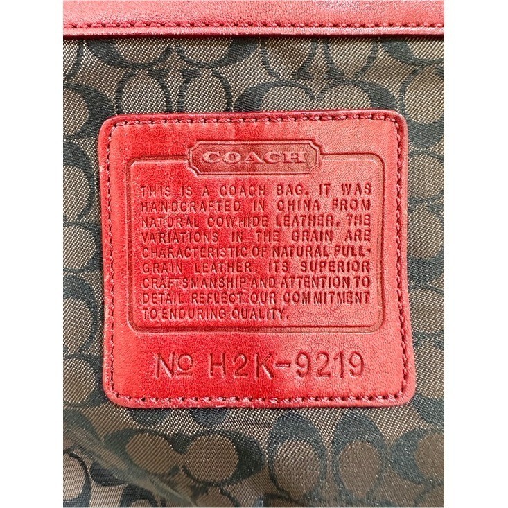 Coach Ergo Hobo Shoulder Bag Leather Red Vintage Y2K 9219