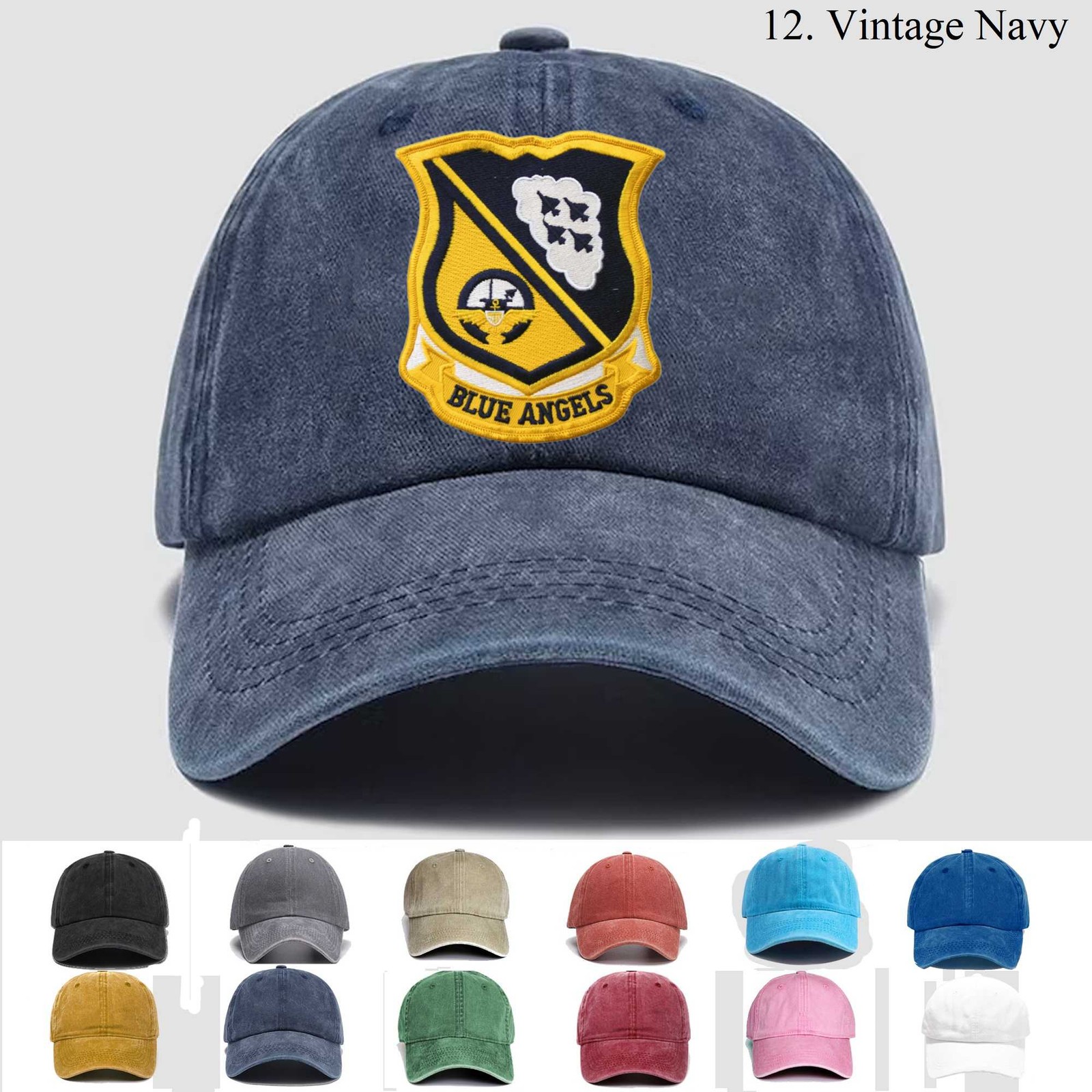 Custom Personalization Embroidered Hat Us Navy Blue Angels, Trucker Hat, Gift