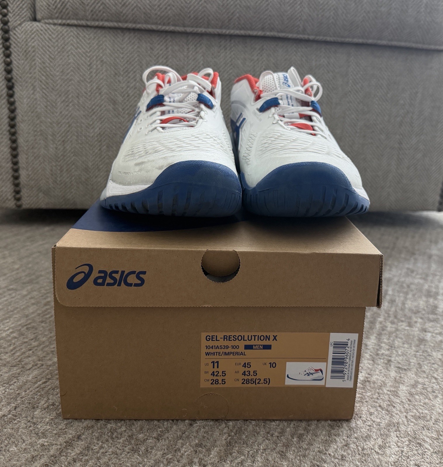 ASICS Gel Resolution X White/Imperial Size 11 Used