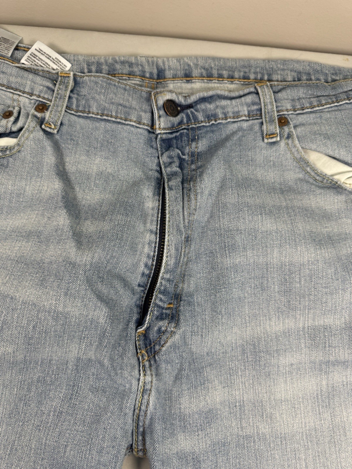 Levi’s 505 Regular Fit Jeans Men’s 40×30 Light Wash Straight Leg Denim