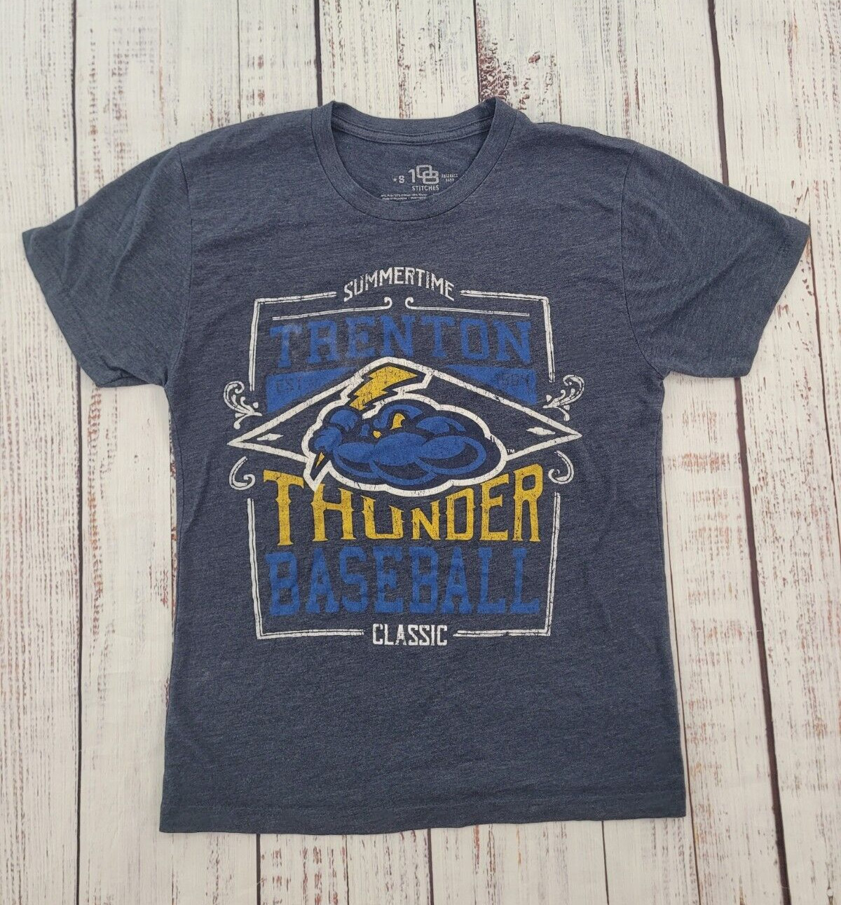 Trenton Thunder Baseball Summertime Classic Short Sleeve Graphic Tee Adult S