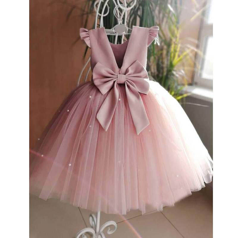 Kids Princess Girls Evening Dress Flower Girl Tulle Wedding Party Pageant Dress