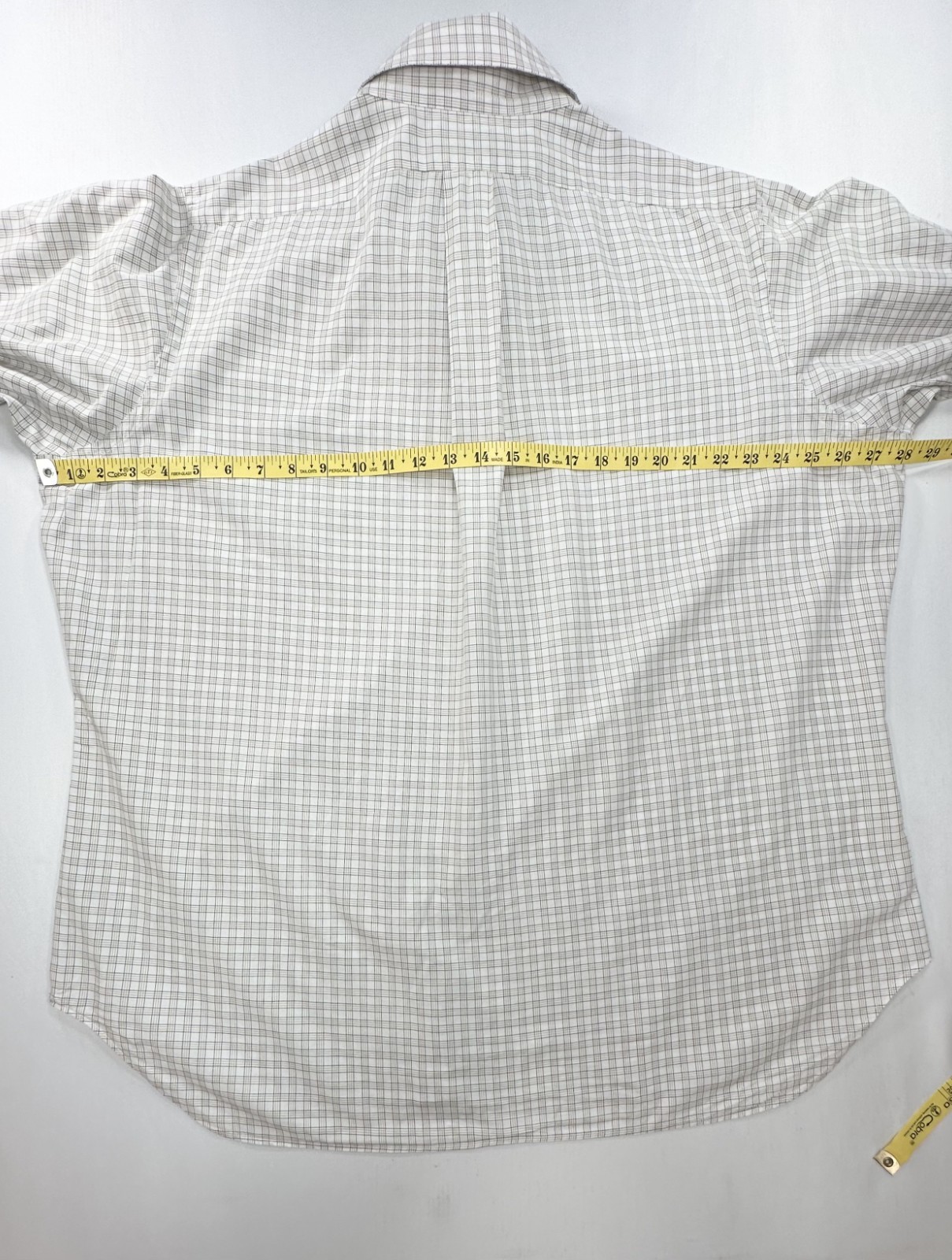 Corporate Image Tom James Check Tailored Oxford Brown Men XL