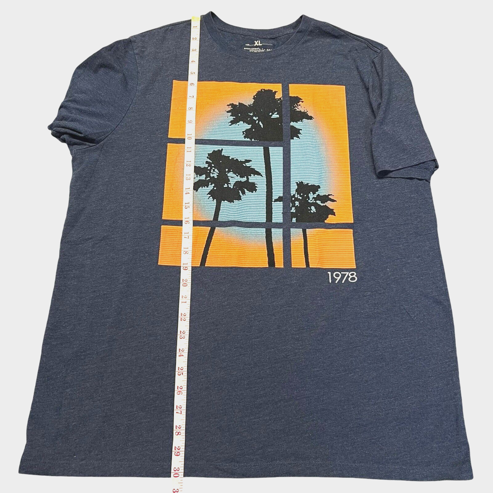 Banana Republic Graphic Tee Men’s Size XL Trees 1978 T-shirt Outdoor Beach