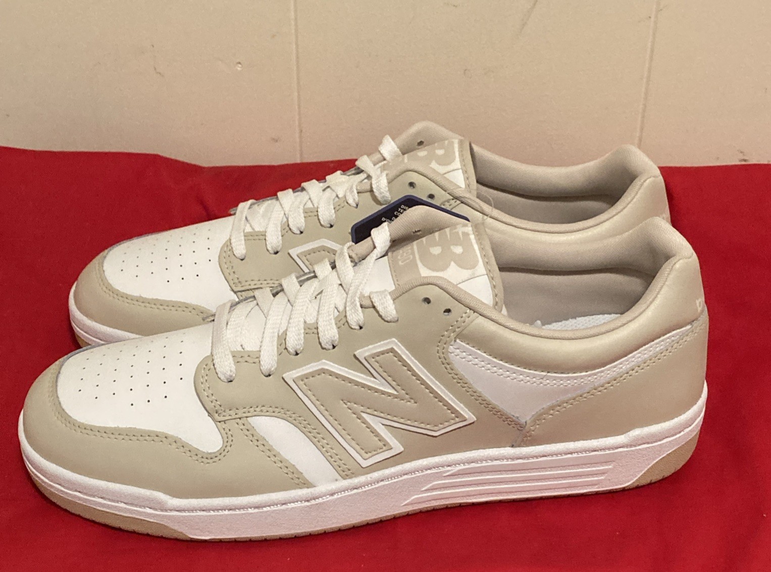 New Balance 480 BB480LBB Men’s 12 Moonbeam Beige White Sneakers New No Box