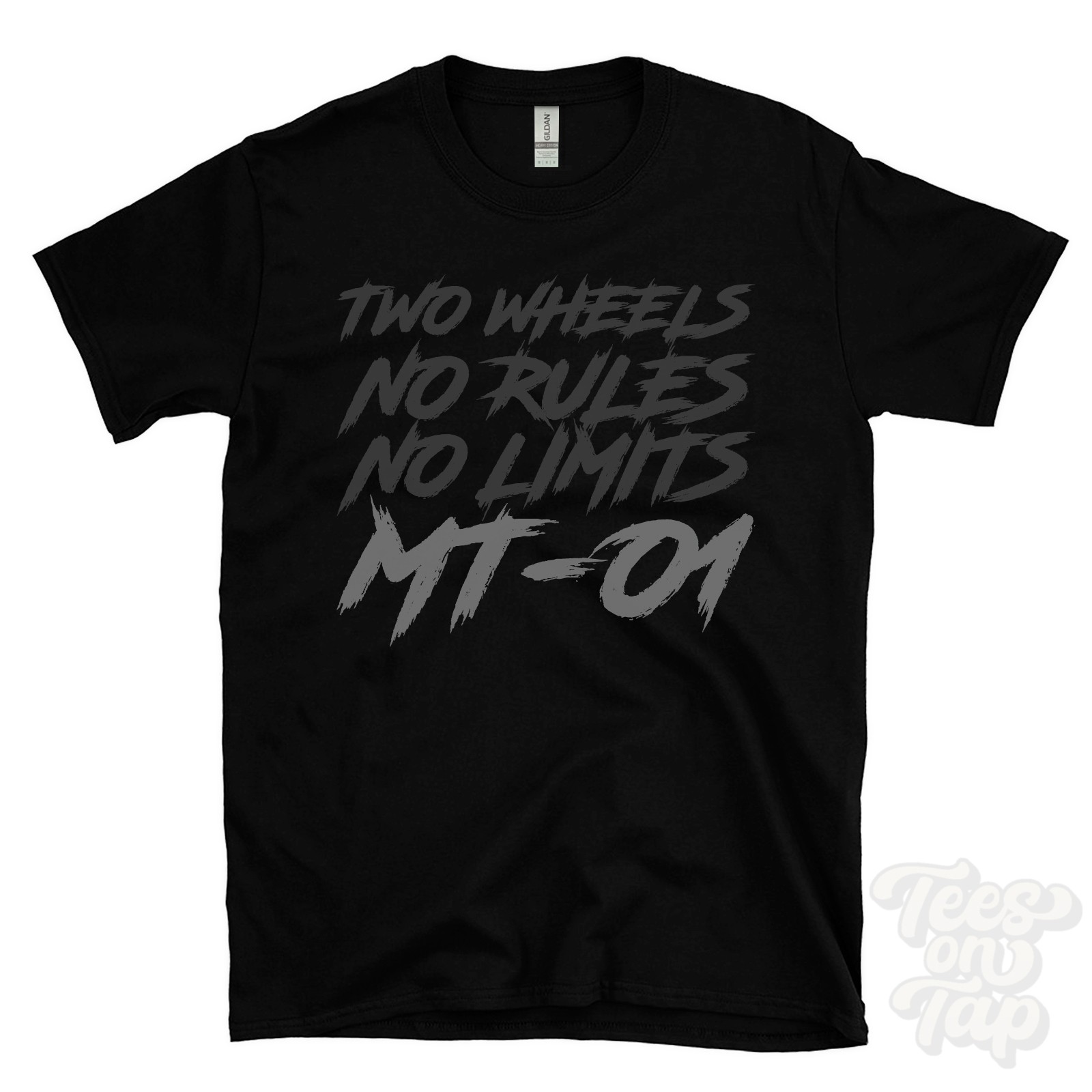 MT-01 T-SHIRT – TWO WHEELS NO RULES NO LIMITS motorcycle biker gift