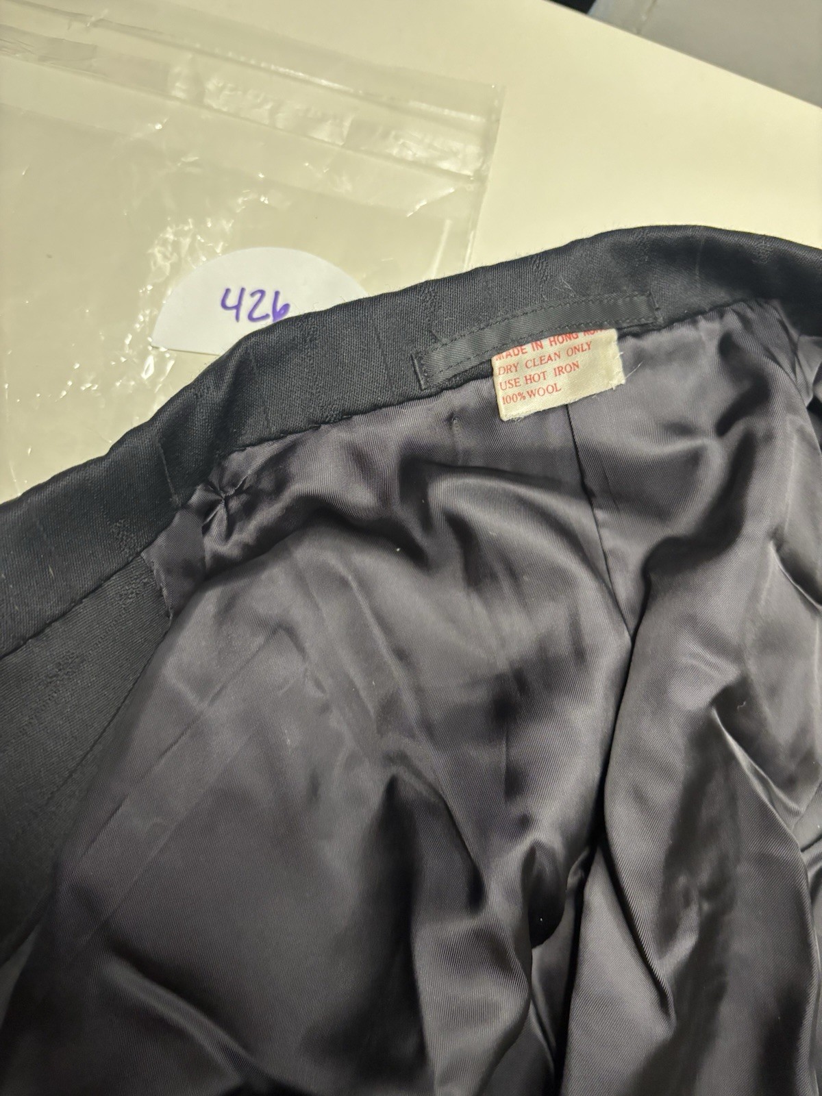 Custom Tailored Blazer Gianni Versache Fabric Black Wool Size 54 3 Button