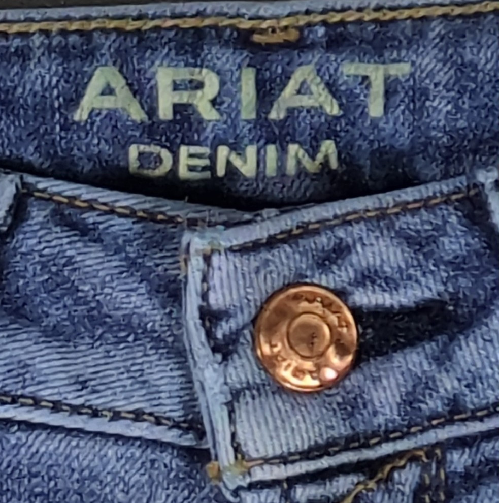 Ariat Womens Jeans 27R Blue High Rise Straight Medium Wash Western Italian Denim