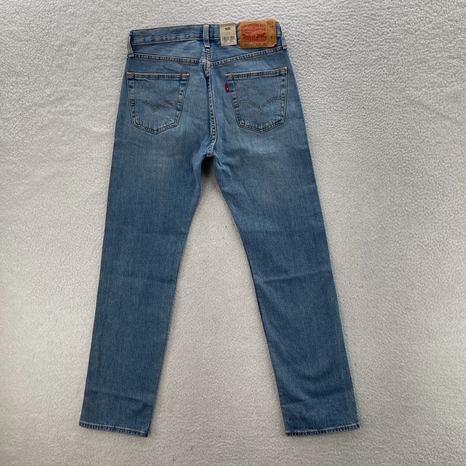 Levis 501 Jeans Mens 30×32 Blue Original Straight Button Fly Denim Grunge Cowboy