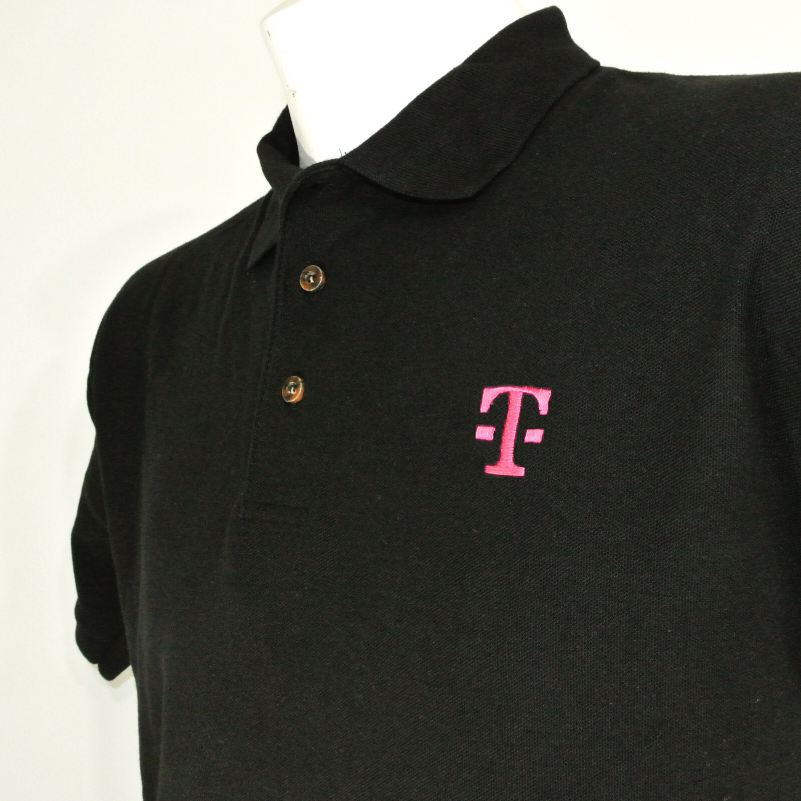 T-MOBILE Communications Tech Employee Uniform Polo Shirt Black Size M Medium NEW