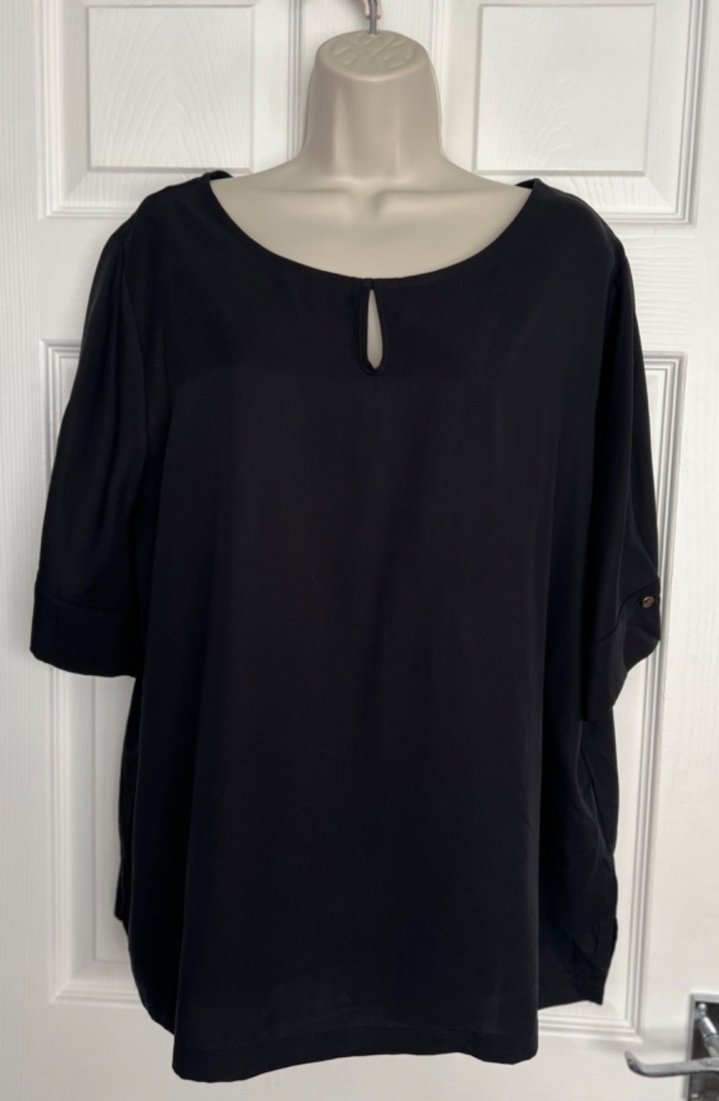 NEW NEXT Ladies Black Short Sleeve Blouse Size 20