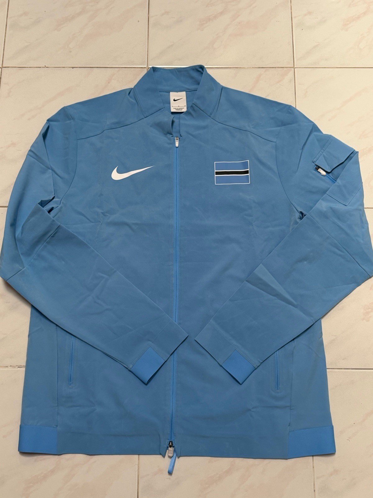 Men L Nike Pro Elite Botswana Track Zip Jacket Light Blue Jacket CI6097-412