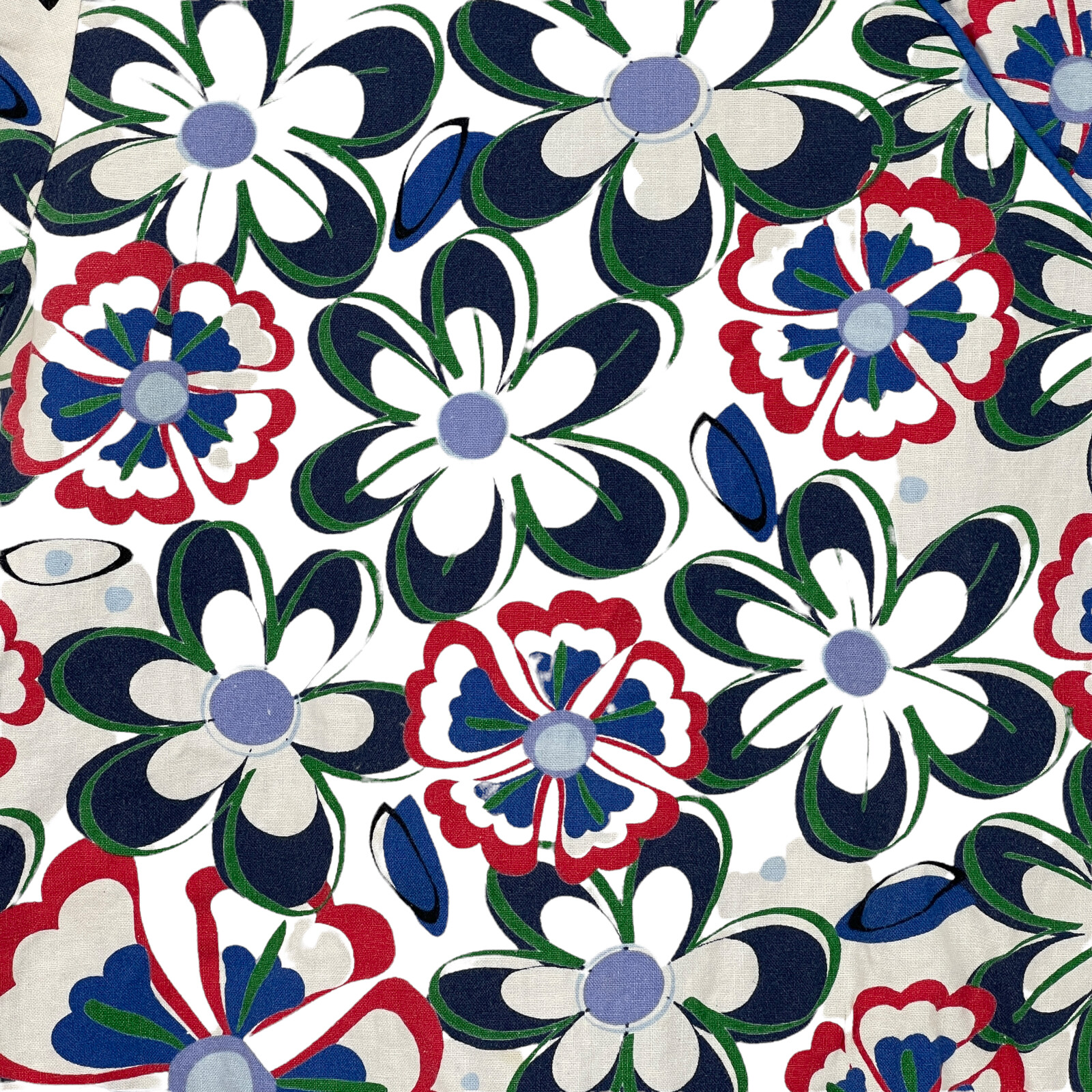 Dickies Scrub Top Womans Size S White With Multi Color Flowers Has Pockets