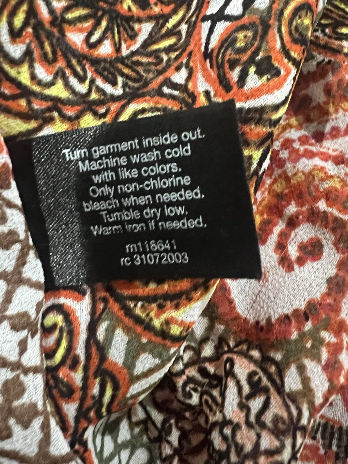 Lane Bryant Plus 22/24 Multicolor Paisley V-Neck Chiffon Tunic