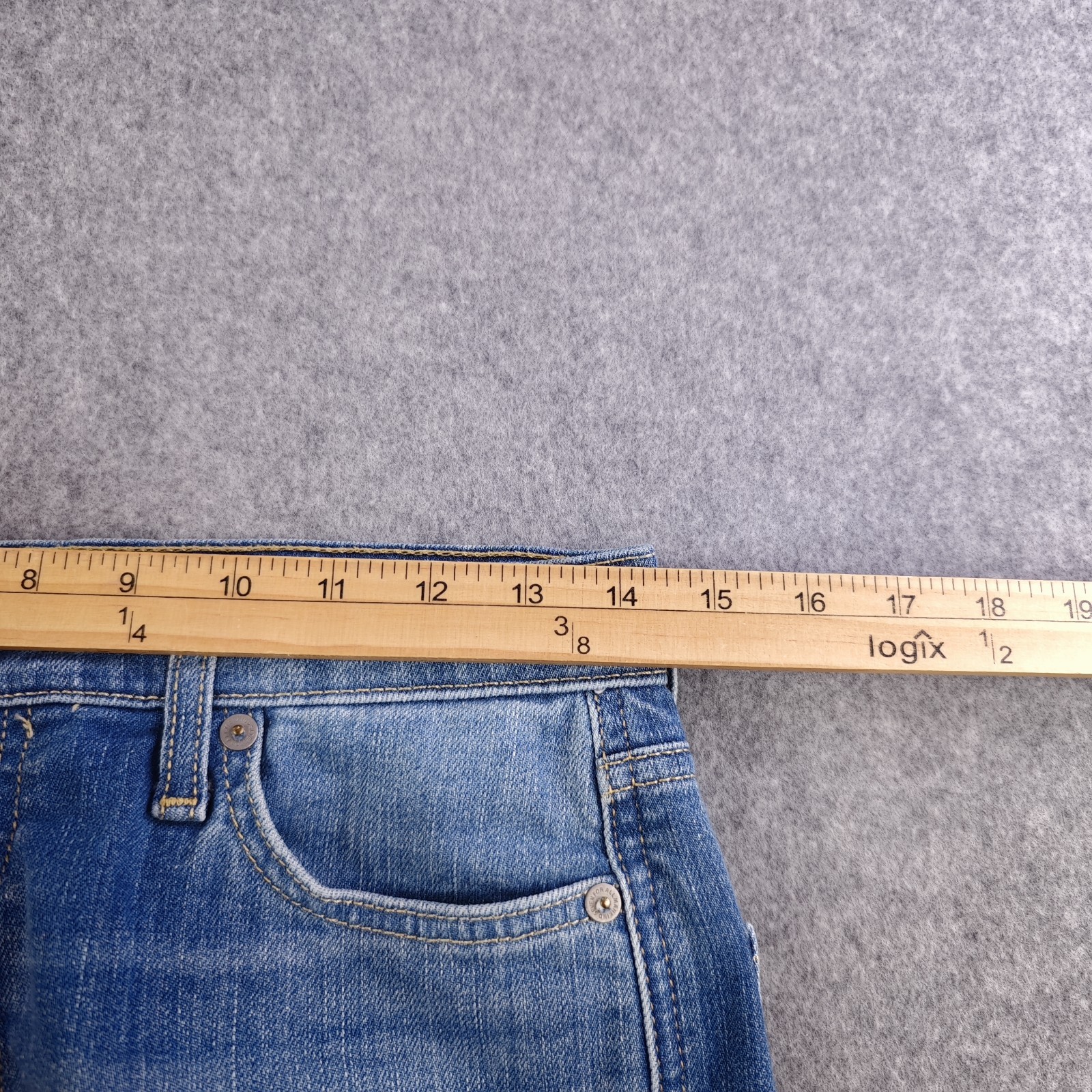 7 For All Mankind High Waist Cropped Straight Jeans Women’s 26 Blue Denim Medium