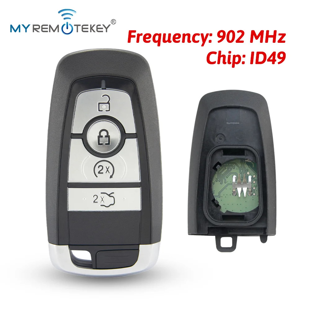 Car smart key 4 button 902MHZ ID49 chip NCF2951F for 2017-2020 Ford Edge Mustang