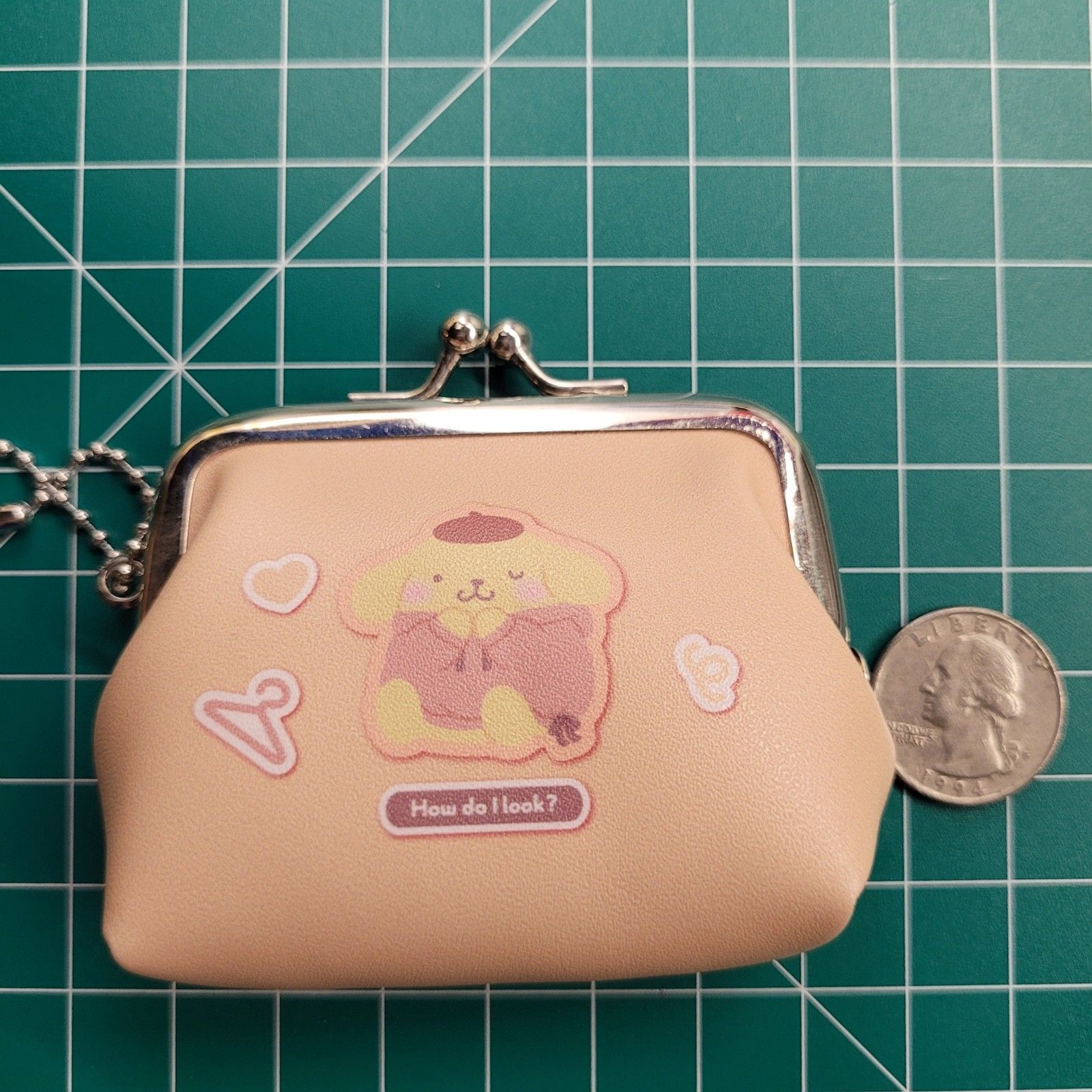 Pompompurin – Sanrio Pink Gamaguchi Coin Purse Keychain