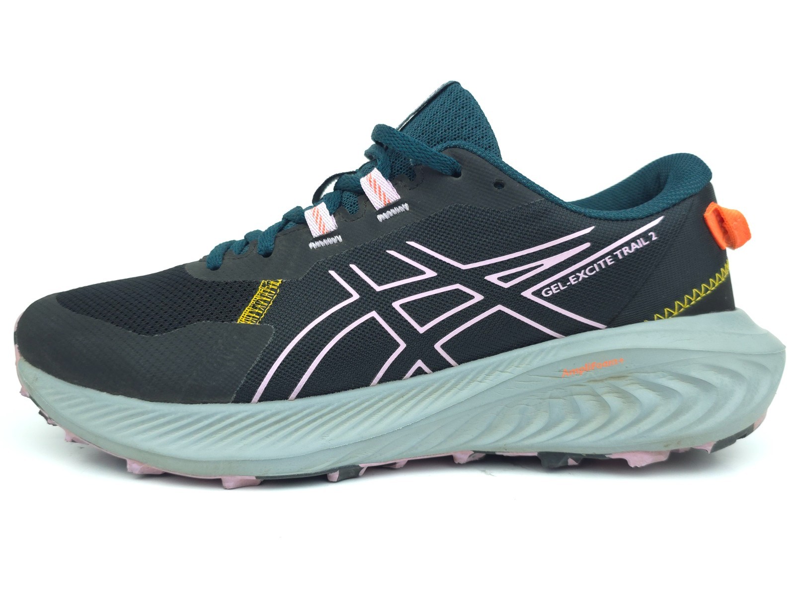 ASICS Womens 9 GEL Excite Trail 2 Black Light Ube Running Shoes 1012B412 EUC