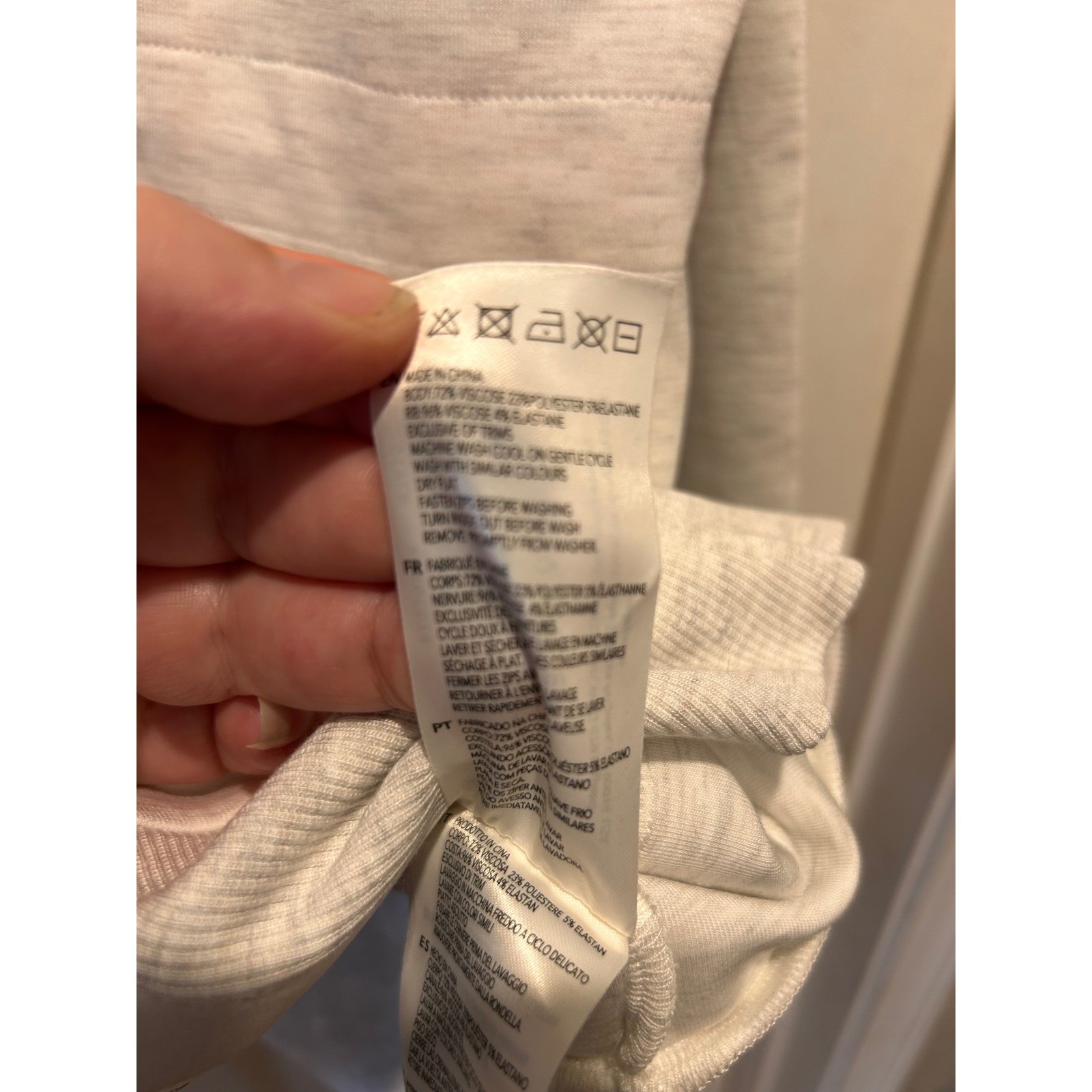 Varley Ridgefield Longline Jacket DoubleSoft Oatmeal Marl Full Zip Wmns Small