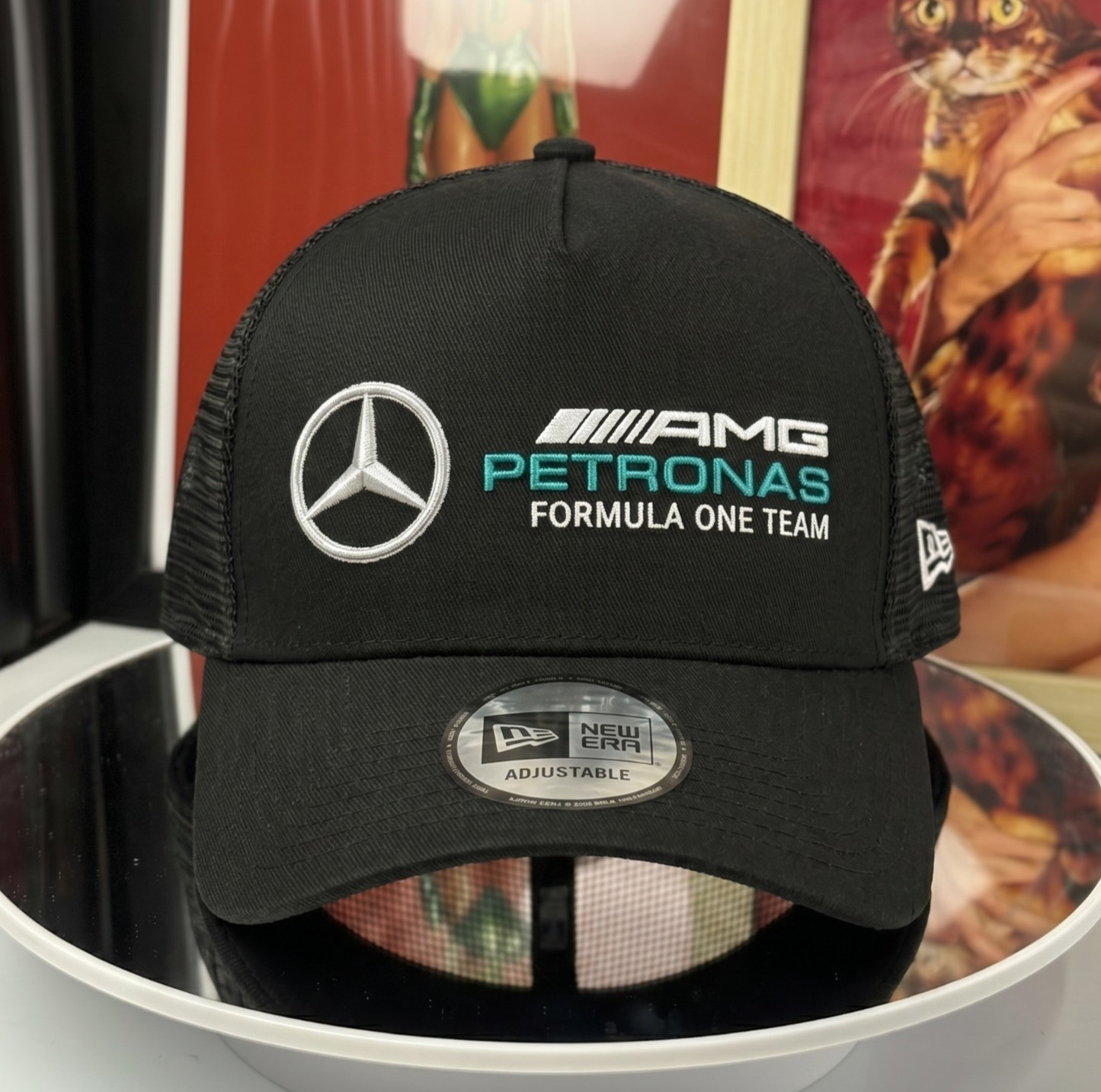 Mercedes-AMG Petr0nas F1 Team Logo Embroidered Trucker Hat, Classic 9FORTY Cap