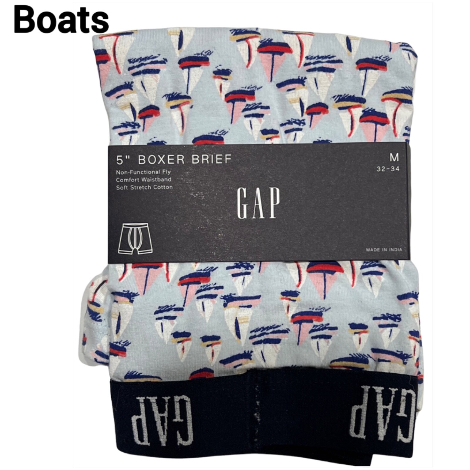 NWT GAP Men’s 5″ Boxer Brief Underwear Sz S-M-L-XL Jersey Kint Assorted Colors