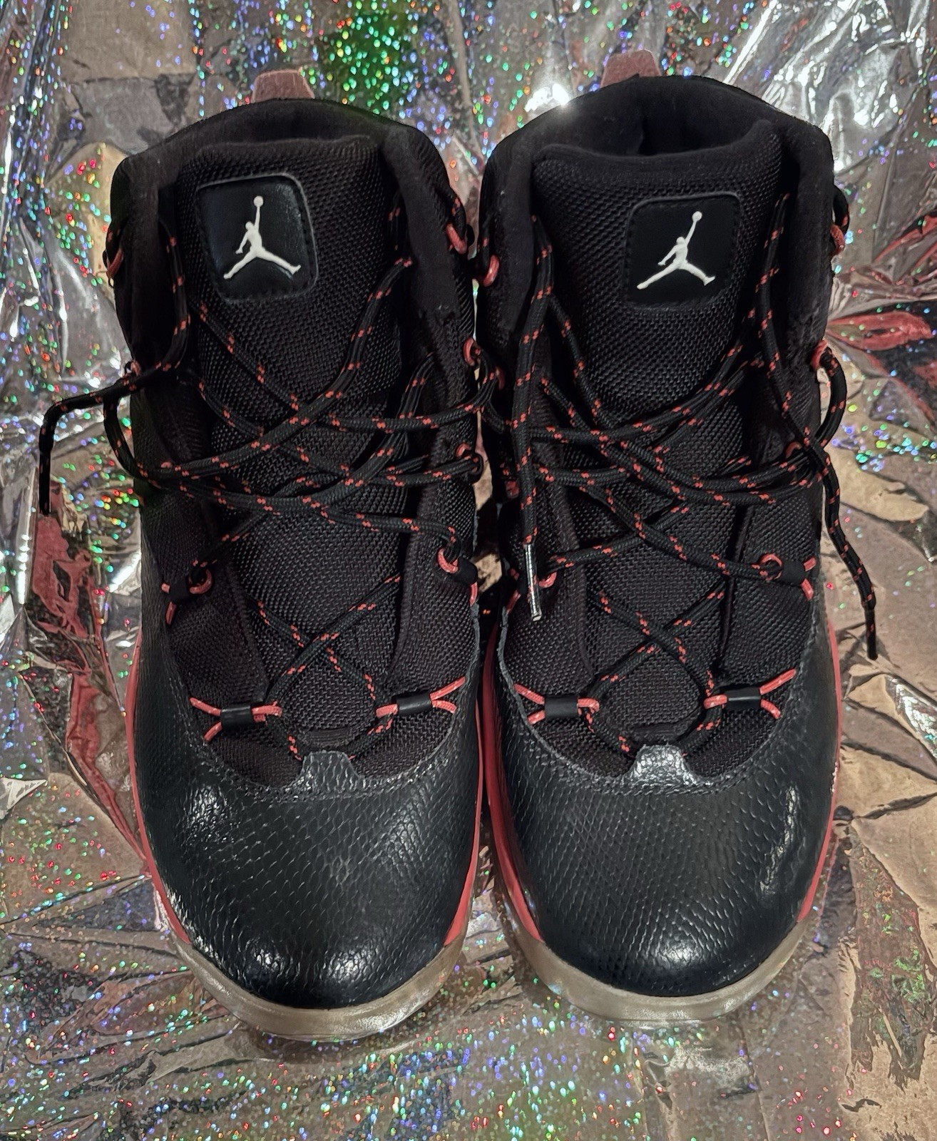 Air Jordan Retro Black Red Youth Size 7Y Basketball Shoes