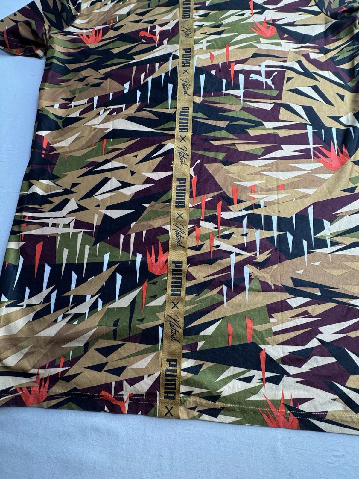 PUMA x Naturel Men’s Logo Crew Neck Short Sleeve Camo T-Shirt Multicolor S