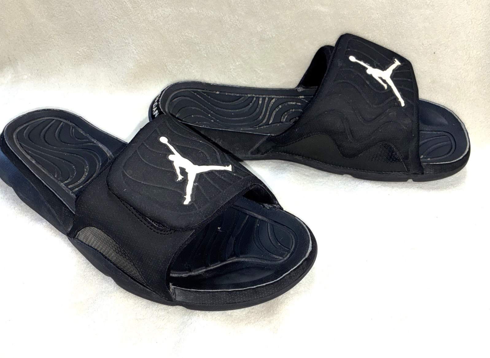 Jordan Hydro 4 Black/White 705163-010 Adj Sandals Slip On Lightweight Men 11 #h