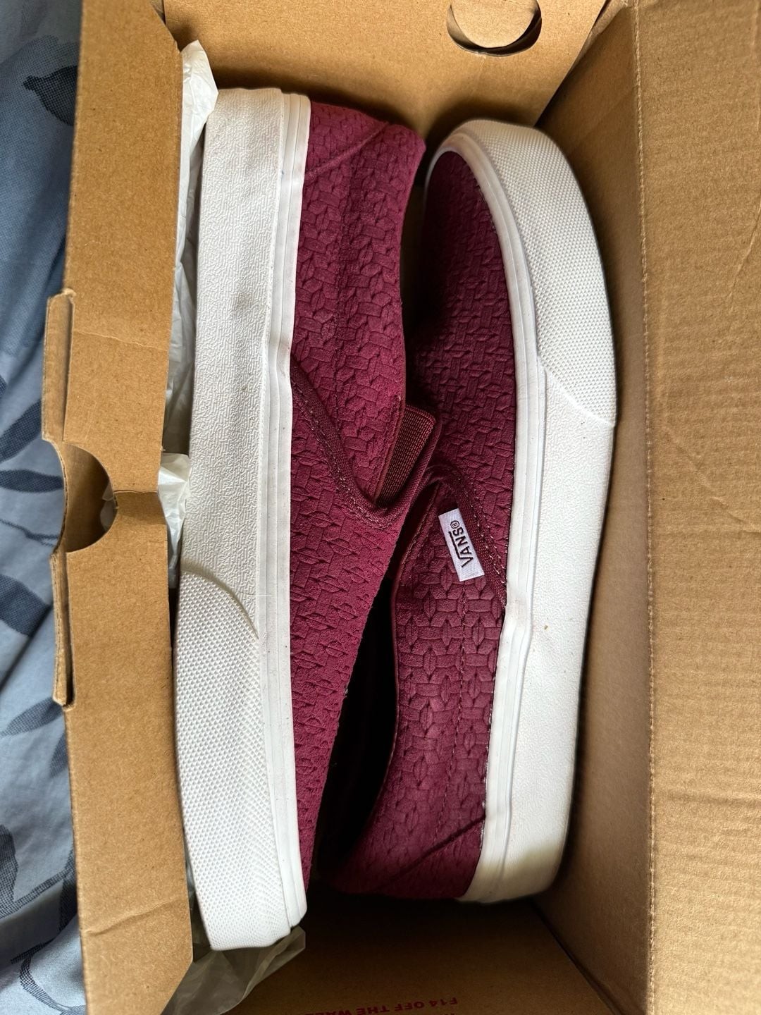 Vans Classic Slip-On Suede Embossed Weave Port Royale/True White