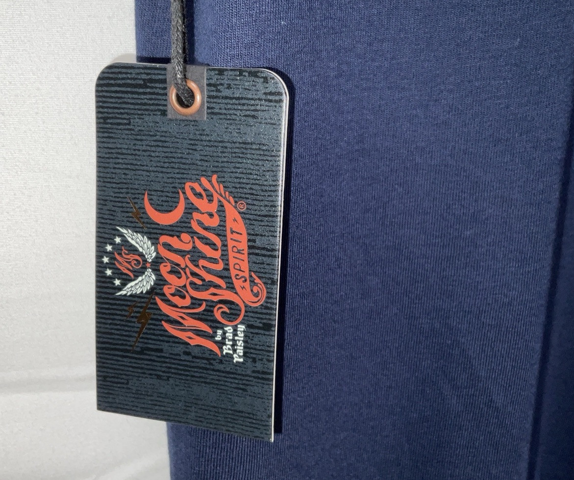 NWT Men’s Brad Paisley Moon Shine Spirit Eagle Lightning T-shirt Navy Small