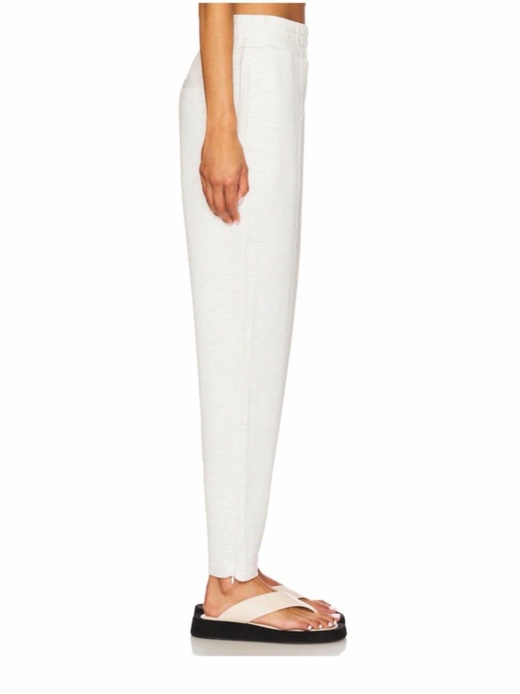 Varley The Slim Zip Hem Pants 29.5″ Ivory Marl Women’s Size Large