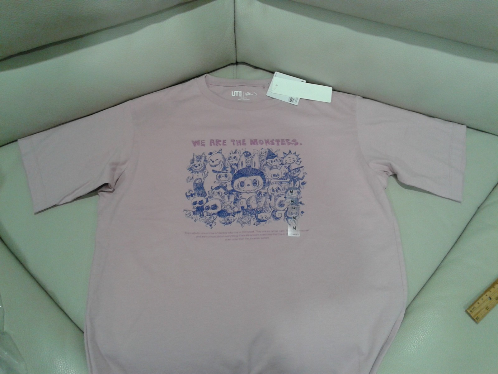 Uniqlo Labubu We Are The Monsters women tshirt – light purple, size M (NEW)
