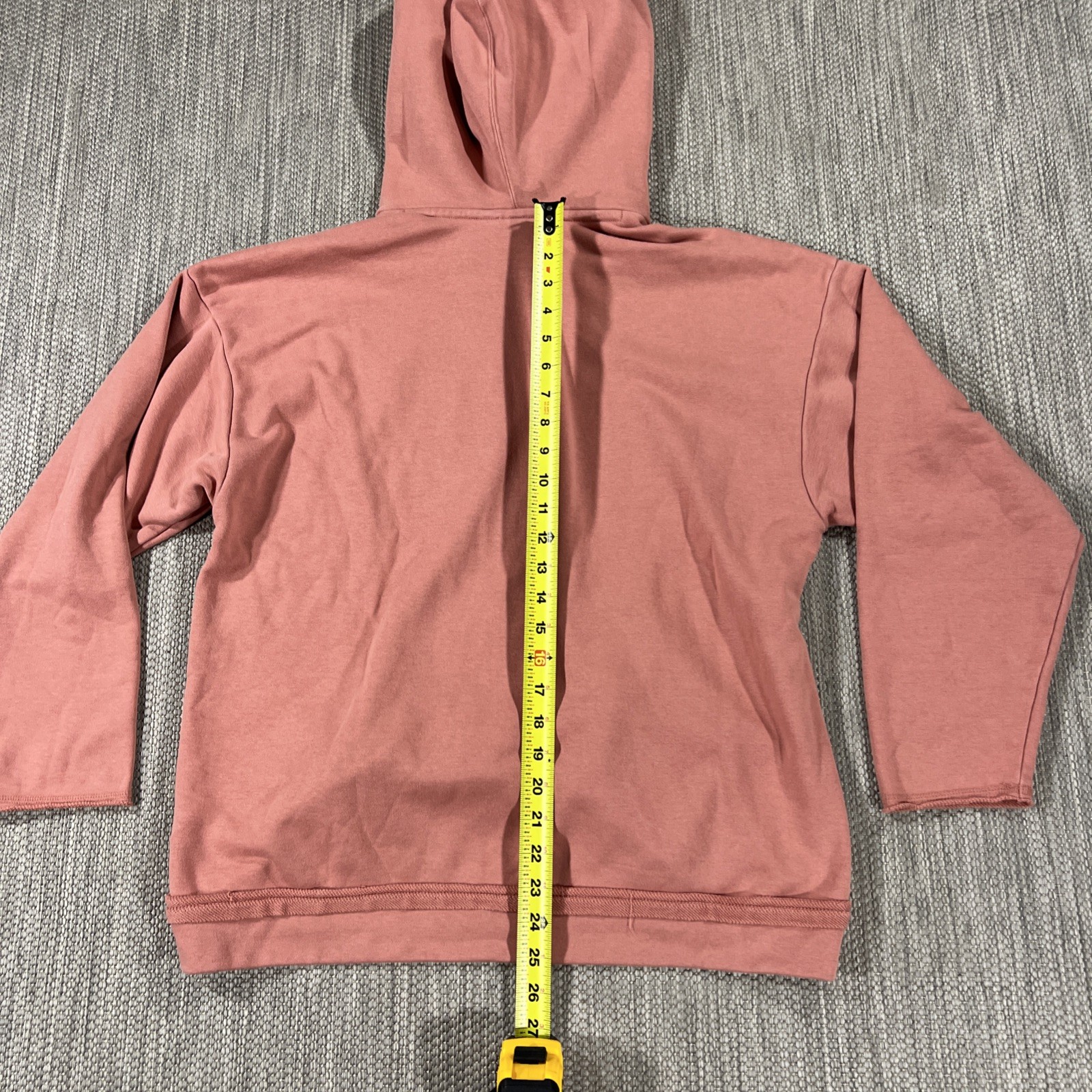 Adidas Hoodie Men’s S Salmon Pink Pullover Kangaroo Pocket Athletic Sweatshirt