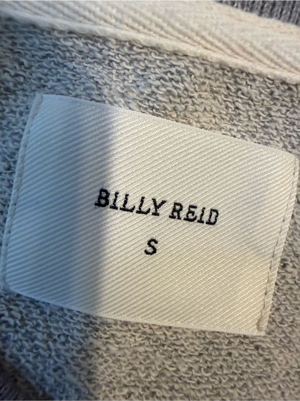 Billy Reid Men’s Grey Crewneck Sweater with Leather Elbow Patches