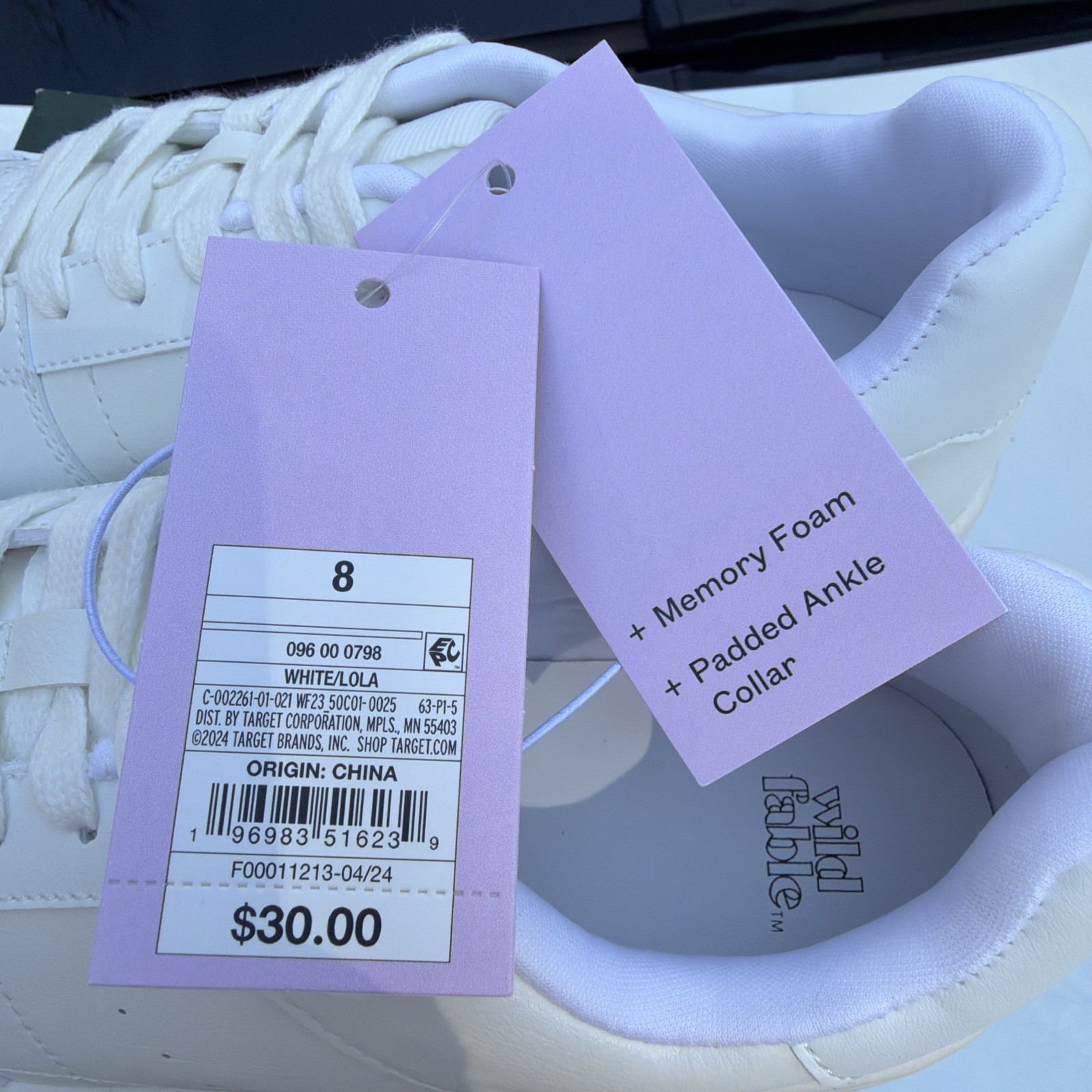 Wild Fable Lola Low Casual Fashion Womens Sneakers White Size 8