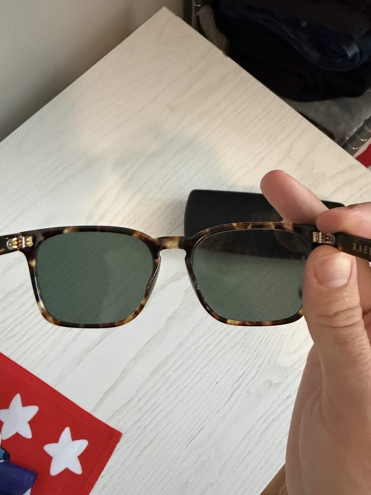 Raen Pierce Sunglasses, Brindle Tortoise, Polarized Green
